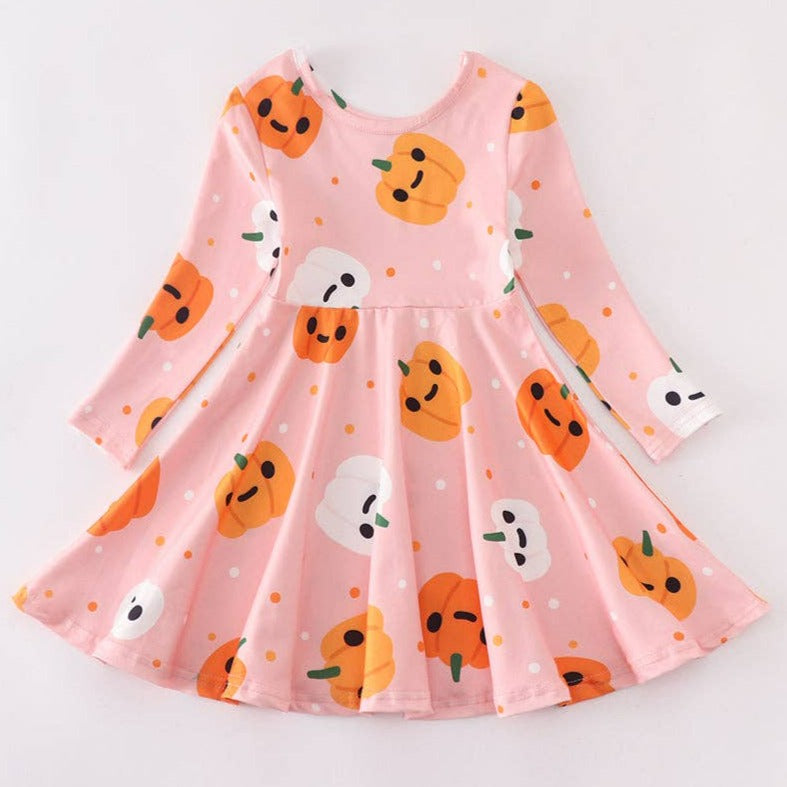 pink pumpkin dress The Pumpkin Ruffle Dress, Pink Pink / 12M