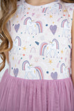 Tank Tulle Bamboo Tutu Dress (Rainbow Unicorn)