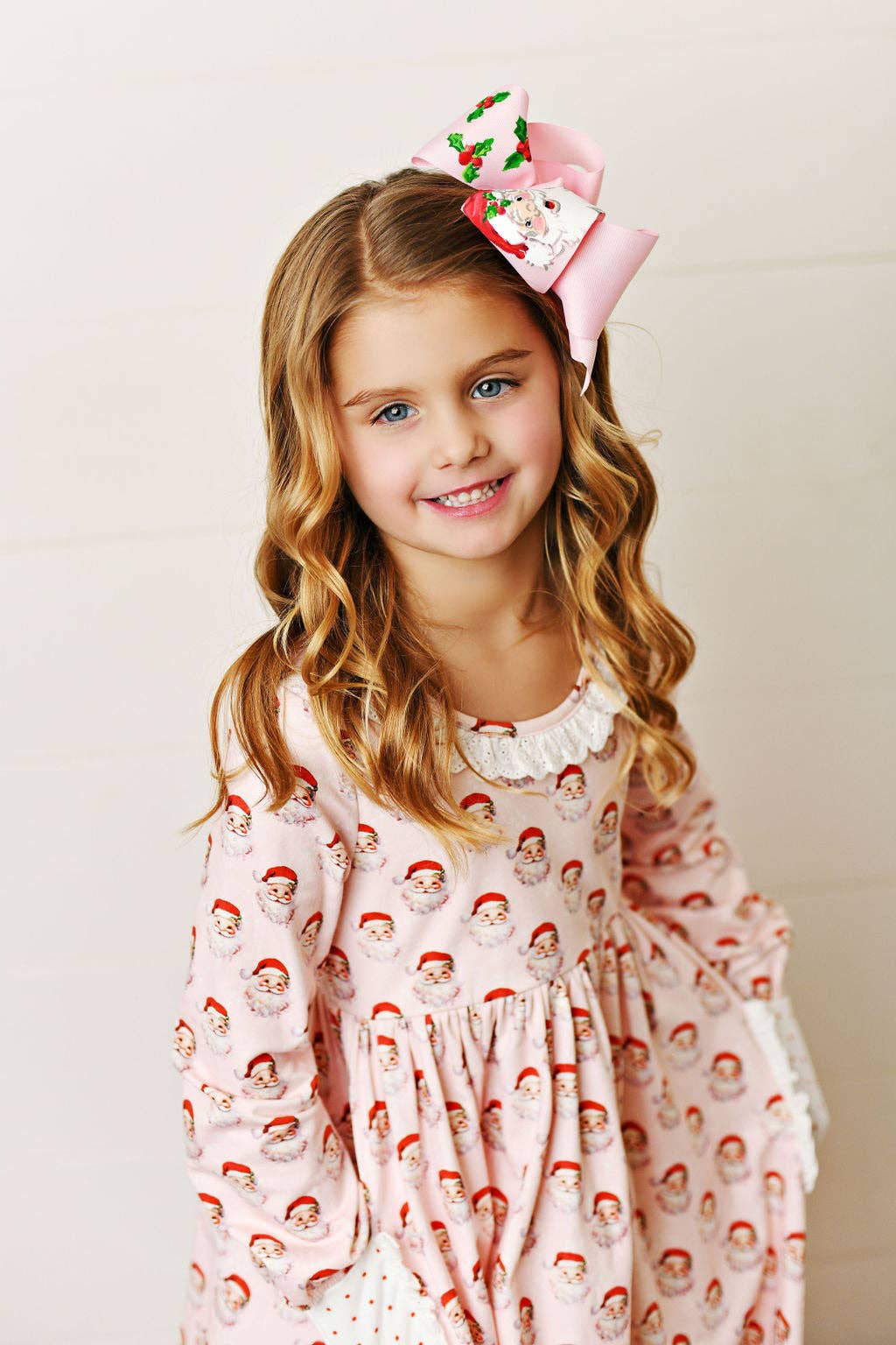 white christmas dresses Girls Christmas Holiday Santa Twirl Dress – shopdelightfulfind