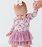 Baby Bamboo Tulle Bodysuit Fall Floral