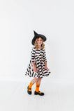 Black Check Halloween Twirl Dress