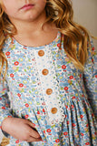 Girls Autumn Bloom Petal Pocket Dress