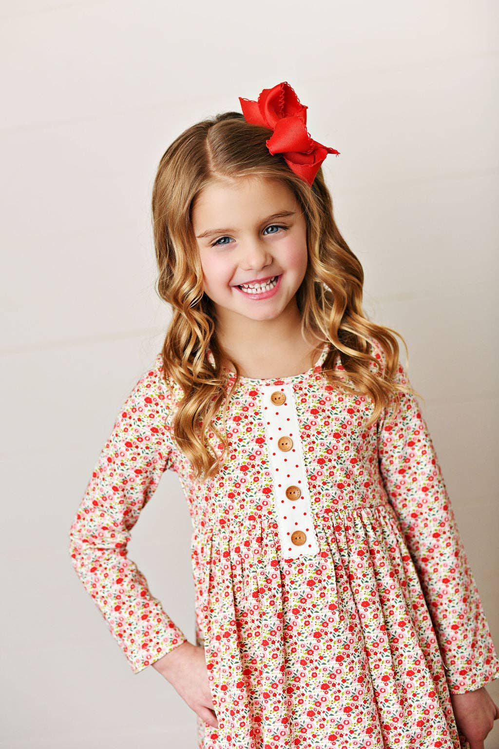 petal layered dress Girls Holiday Ditsy Floral Petal Layered Dress