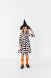 Black Check Halloween Twirl Dress