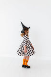 Black Check Halloween Twirl Dress