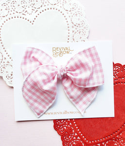 Fable Bow (Pink Gingham)