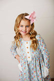 Girls Autumn Bloom Petal Pocket Dress