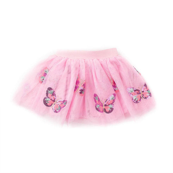 Pink Butterfly Tutu Girls Dress Up Costume Tulle Skirt