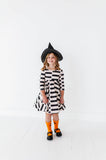 Black Check Halloween Twirl Dress