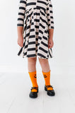 Black Check Halloween Twirl Dress