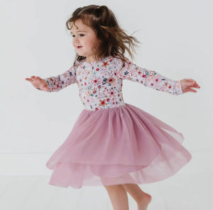 Bird & Bean Long Sleeve Tulle Bamboo Tutu Dress (Blossom) – shopdelightfulfind