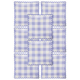 Blue Gingham Scalloped Paper Plates