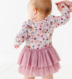 Baby Bamboo Tulle Bodysuit Fall Floral