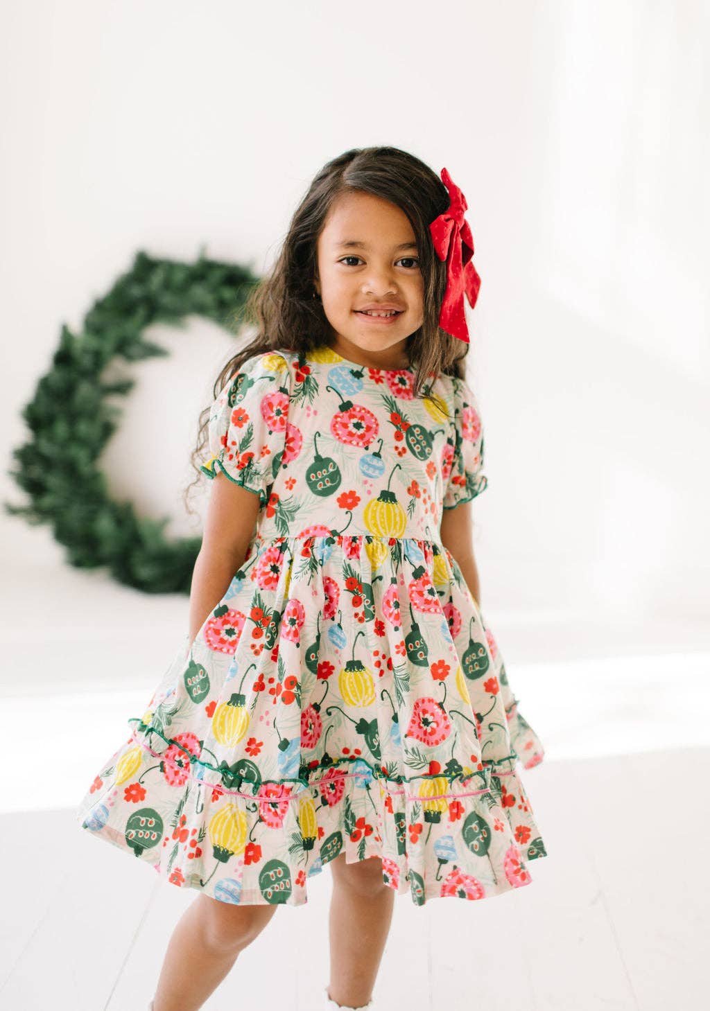 Ollie Jay Aura Poplin Dress in Vintage Christmas Ornament –  shopdelightfulfind