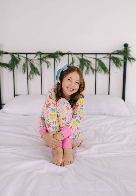 Ollie Jay Bamboo Pajamas in Holiday Bows