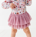 Baby Bamboo Tulle Bodysuit Fall Floral