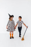 Black Check Halloween Twirl Dress