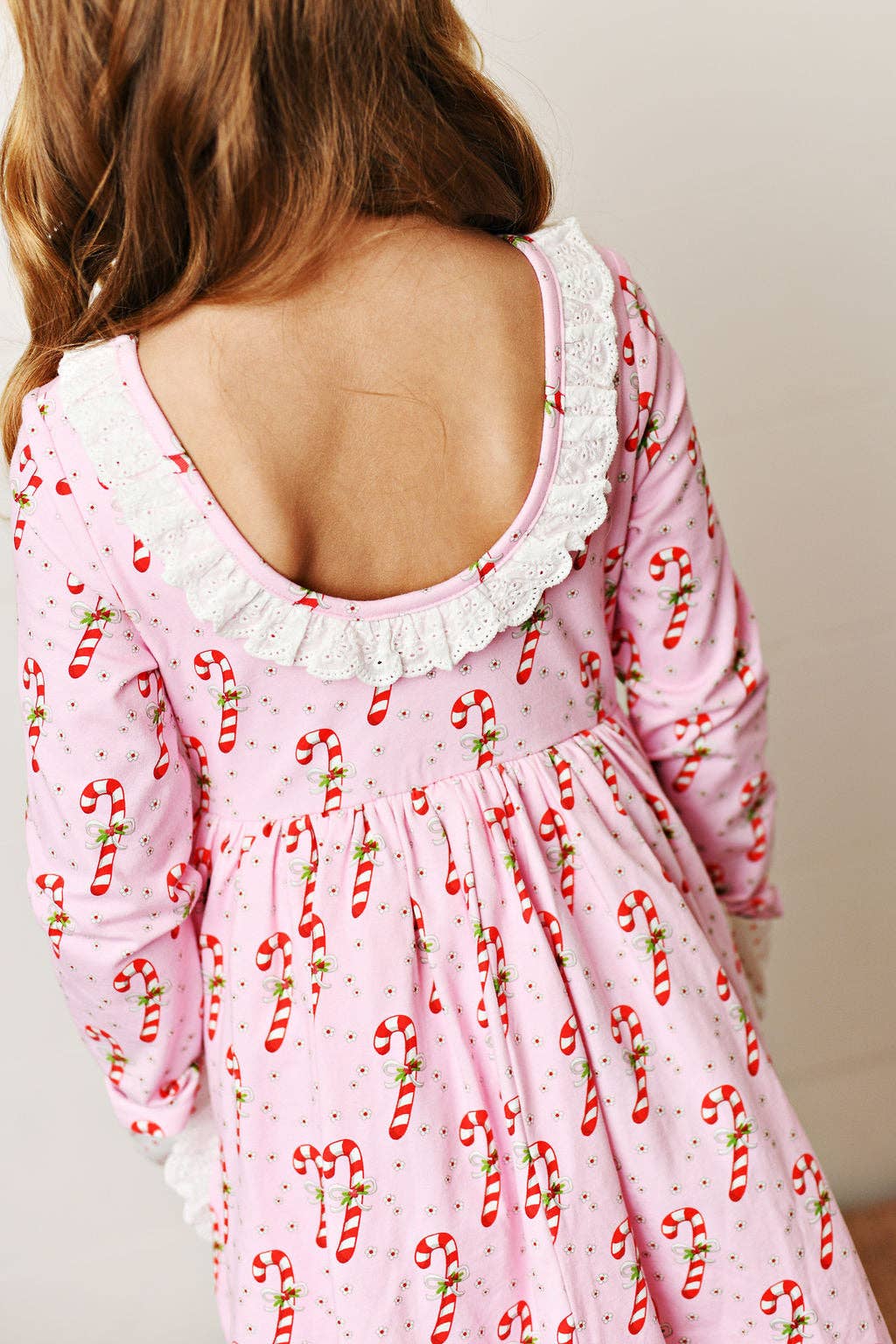 white christmas dresses Girls Holiday Candy Cane Christmas Twirl Dress – shopdelightfulfind