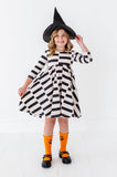 Black Check Halloween Twirl Dress