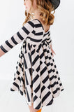 Black Check Halloween Twirl Dress