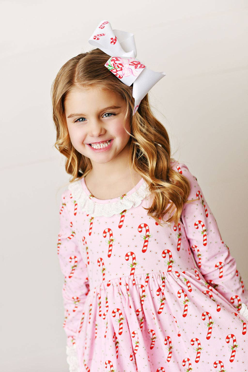Girls Holiday Candy Cane Christmas Twirl Dress shopdelightfulfind Girls Holiday Candy Cane Christmas Twirl Dress shopdelightfulfind