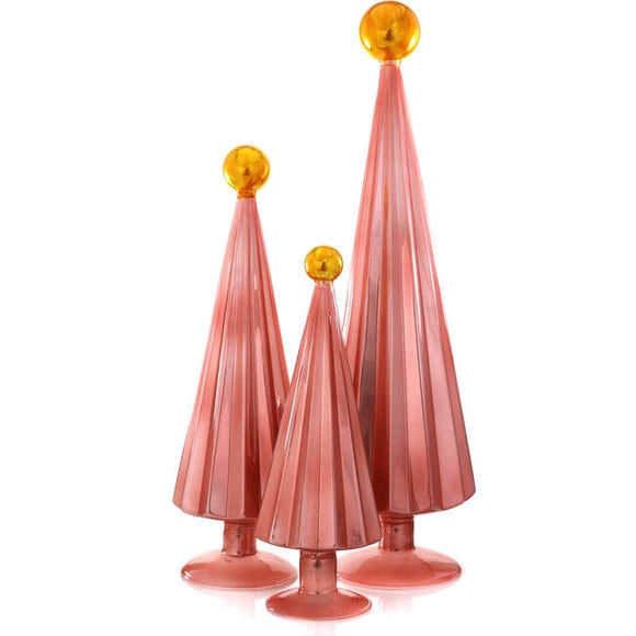 Pleated Tree Set of 3 (Rose Gold)