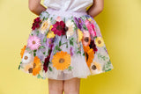 Floral Tutu Tulle Skirt