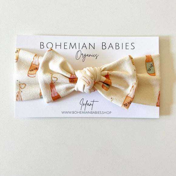 Organic Bow Headband: Love Pop (Handmade in the US)