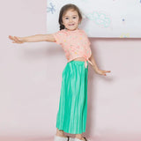 Geranio Pleated Wide Leg Pants (Green)