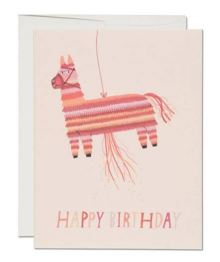 Happy Birthday Donkey Piñata Greeting Card