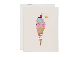 Thank You Ice Cream Cone Greeting Card