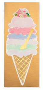 Ice Cream Die Cut Happy Birthday Greeting Card