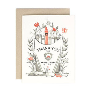 Thank You Crayon Box Greeting Card