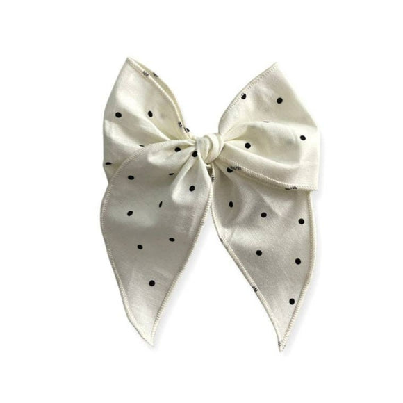 Midi Fay Bow in Dottie Black and White Polka Dot