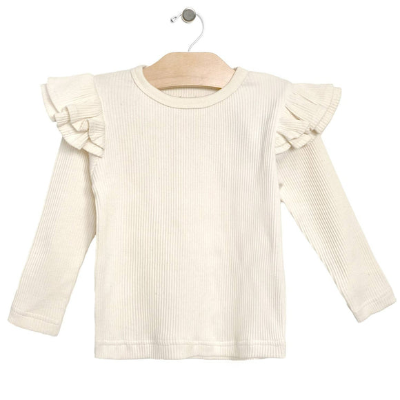 Rib Modal Flutter Tee (Natural)