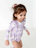 Leah Romper in Purple Girly Ghost (Baby Bubble)