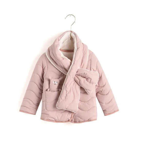 Little Monster Pink Puffer Pocket Coat