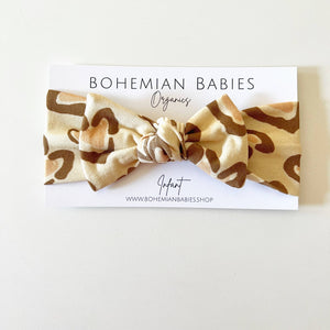 Organic Bow Headband: Leopard Love (Handmade in the US)