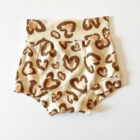 Organic Shorties High Waisted Shorties: Leopard Love (Made in the US)