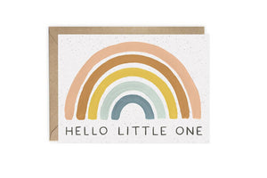 Hello Little One Rainbow Baby Greeting Card