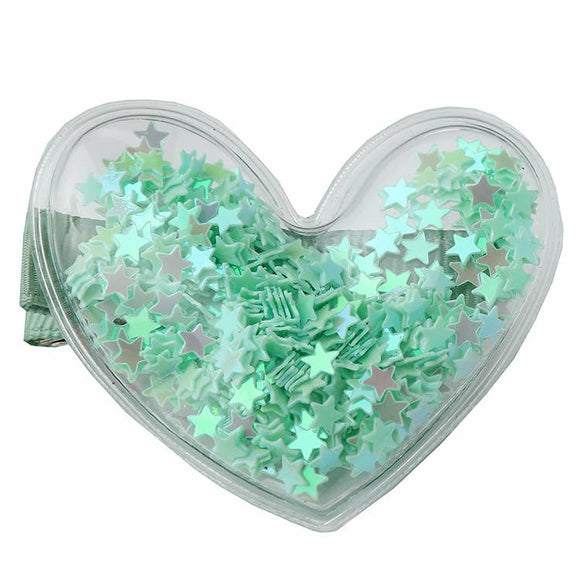 Confetti Heart Hair Clip (Mint)