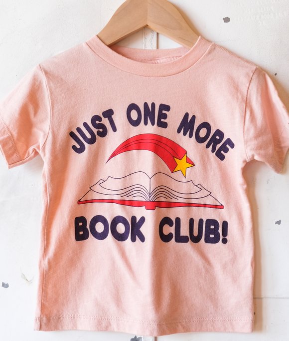 Just One More Book Club Toddler Tee (Vintage Pink)