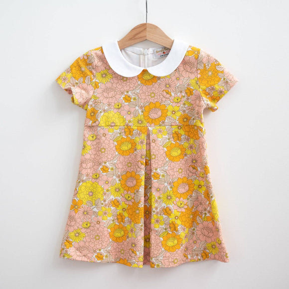 Vintage Marigold Floral Peter Pan Collar Dress – shopdelightfulfind Vintage Marigold Floral Peter Pan Collar Dress – shopdelightfulfind