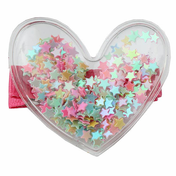 Confetti Heart Hair Clip (Pink Multi)