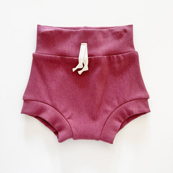 Organic French Terry Shorties: Rose Brown (Made in the US)