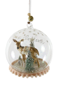 Winter Deer Globe Ornament