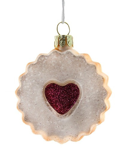 Raspberry Linzer Cookie Ornament