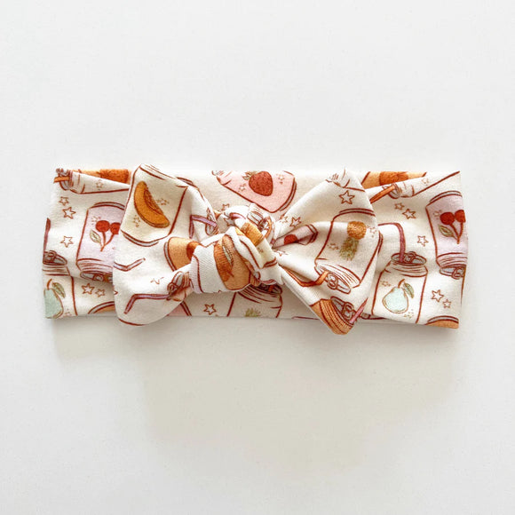 Organic Bow Headband: Fruit Punch (Handmade in the US)