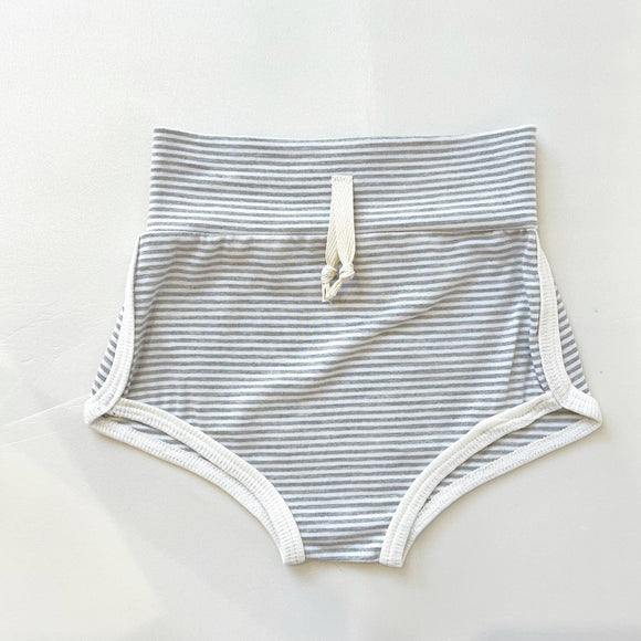 Bamboo Track Shorts: Grey Stripe (Made in the US)
