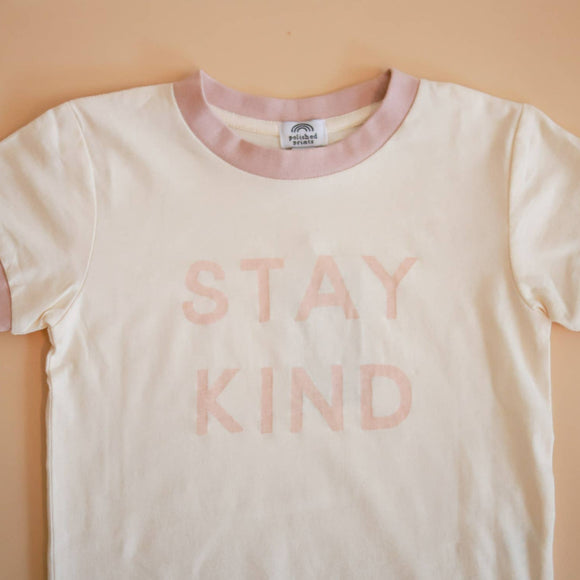 Stay Kind Kid's Ringer Tee